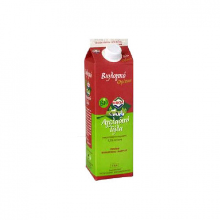 Βιολογικό Φρέσκο Γάλα Αγελάδος 1,5% σε χάρτινη συσκευασία "ΕΒΟΛ" 1lt